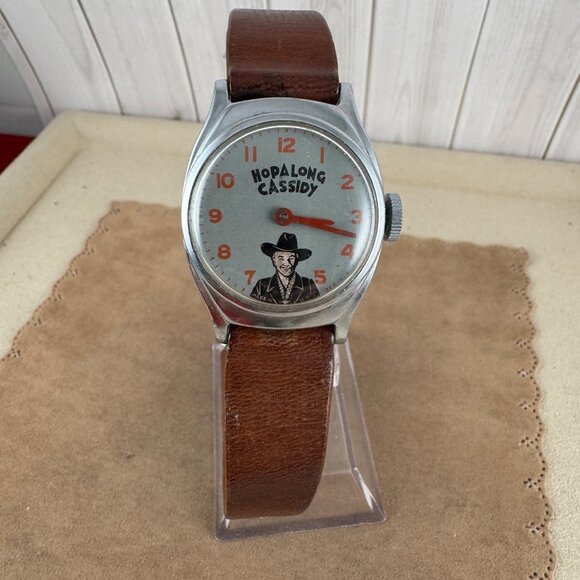 SOLD Vintage 1950s HOPALONG CASSIDY Silver Tone Watch - Picture 8 of 8
